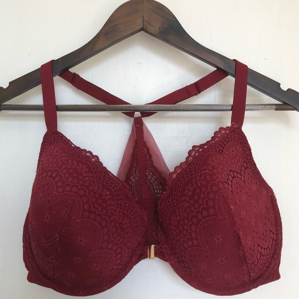 Lace front clasp bra